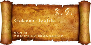 Krakauer Izolda névjegykártya